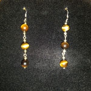 Sterling Silver Tigers eye earrings